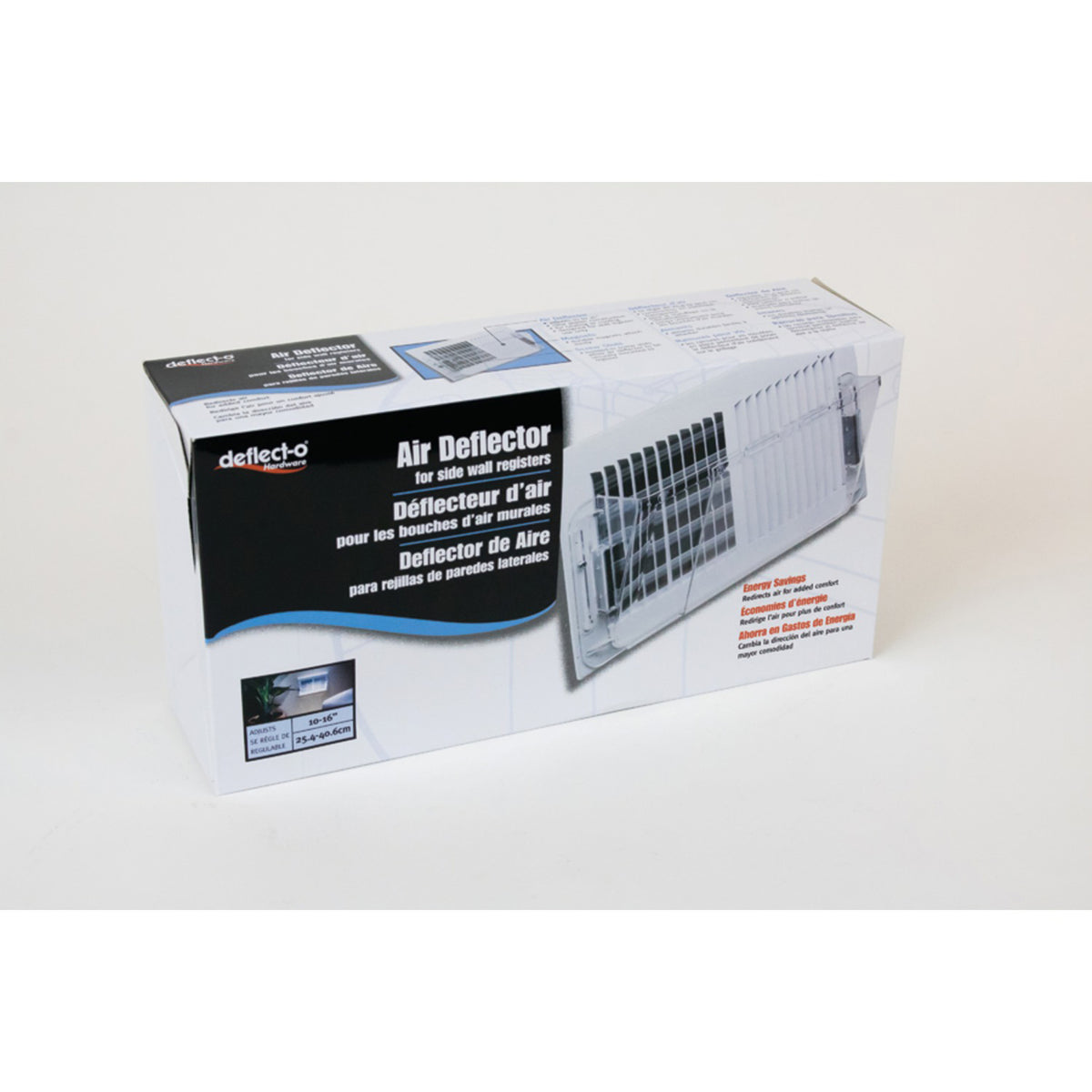 Deflecto Adjustable Magnetic Air Deflector for Wall Registers, 10-16 In., Clear - view 10