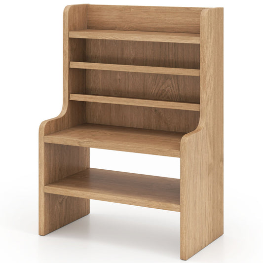 Desktop Organizer 6-Tier Mini Storage Rack with 2 Removable Shelves