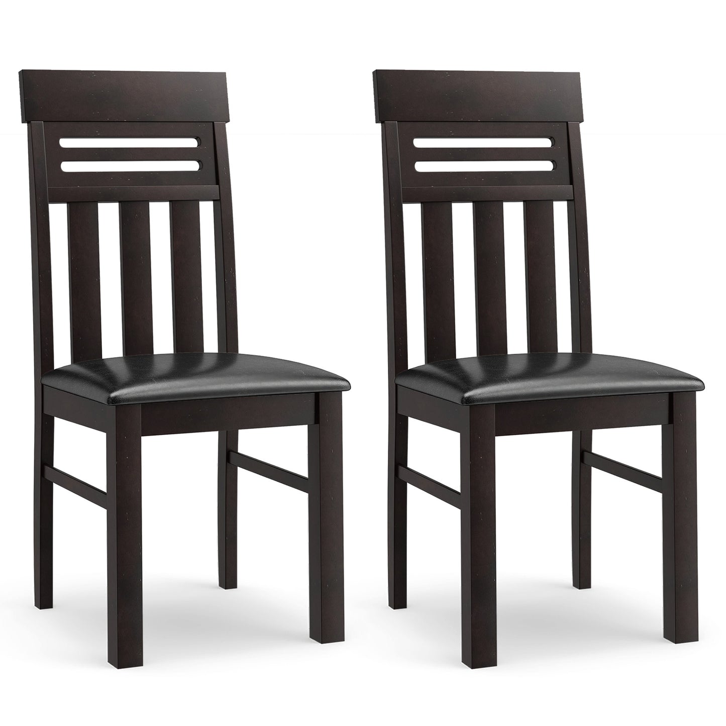 Dining Chairs High Back Dining Room Chairs Set of 2-Brown