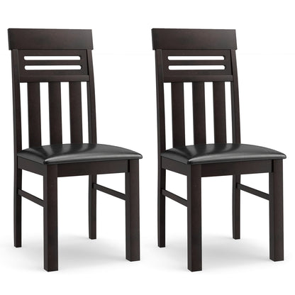 Dining Chairs High Back Dining Room Chairs Set of 2-Brown
