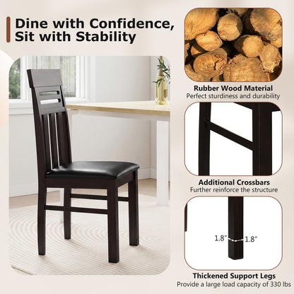 Dining Chairs High Back Dining Room Chairs Set of 2-Brown
