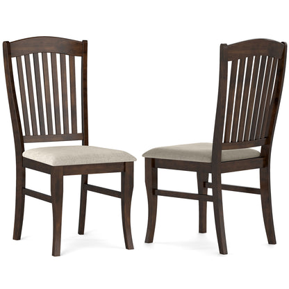 Mid-Century Dining Chairs Set of 2 with Curved Legs