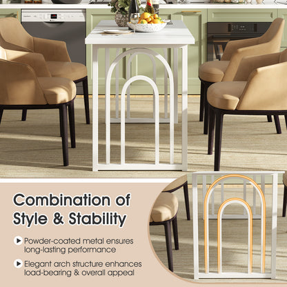 Dining Table for 6-8 People 63 Inch Rectangular Farmhouse Kitchen Table-White