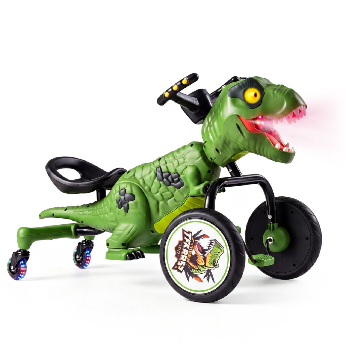 Dinosaur Drift Tricycle with Lights, Sound & Spray