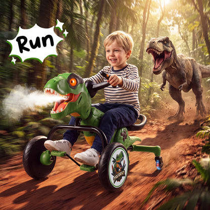 Dinosaur Drift Tricycle with Lights, Sound & Spray