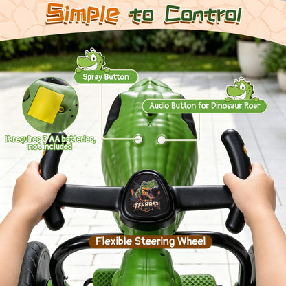 Dinosaur Drift Tricycle with Lights, Sound & Spray