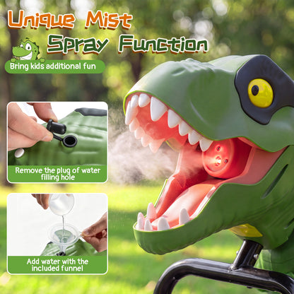 Dinosaur Drift Tricycle with Lights, Sound & Spray