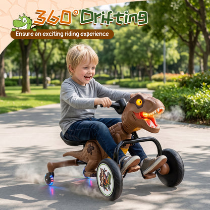 Dinosaur Drift Tricycle with Lights, Sound & Spray