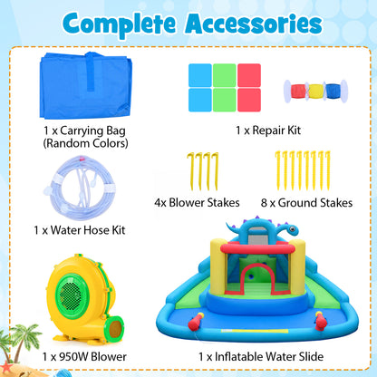 Dinosaur-themed Inflatable Water Slide Park Kids Inflatable Bounce House