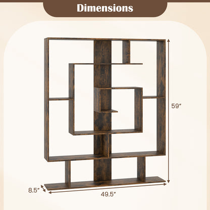 7-Tier Bookshelf Open Display Shelf Rack for Home Office