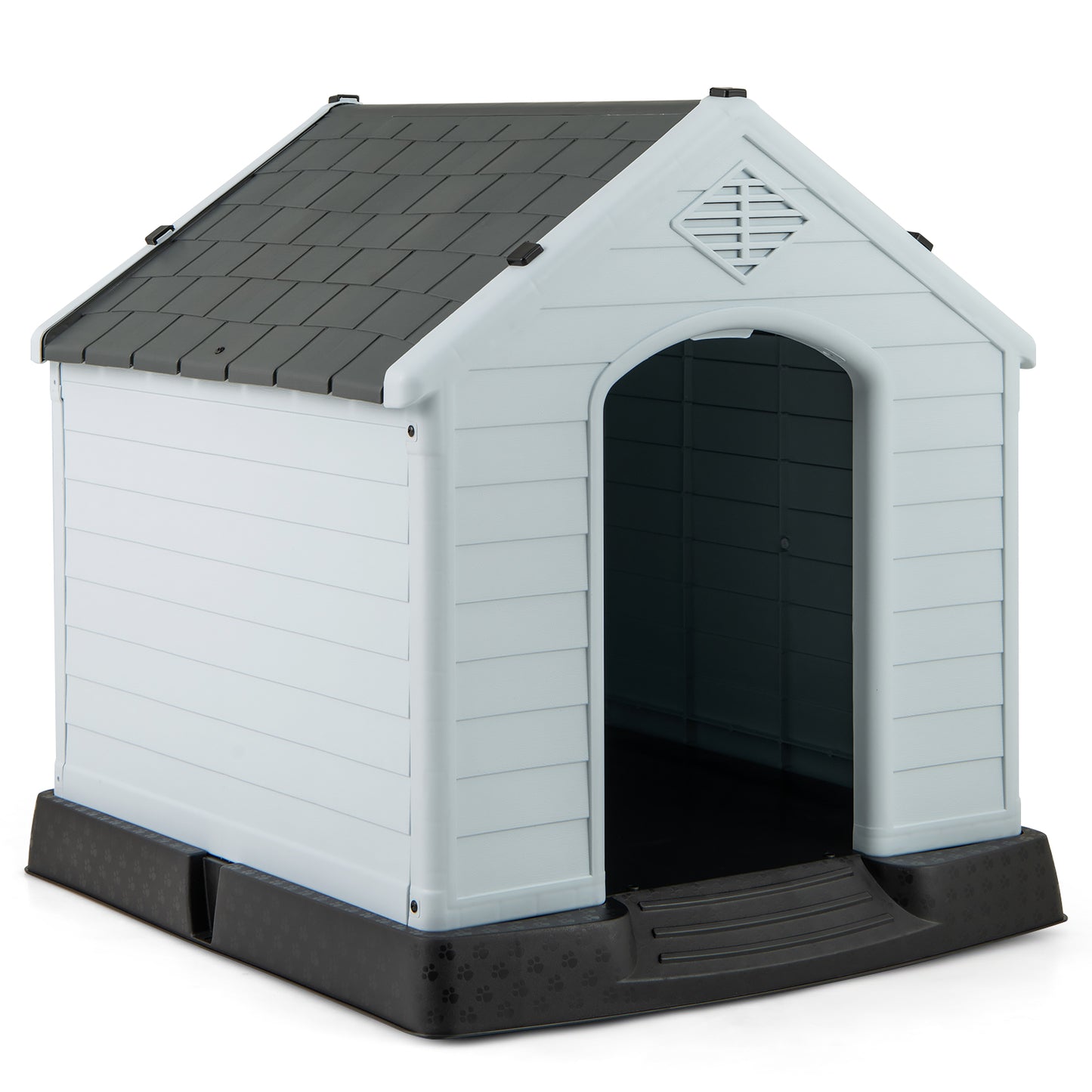 Dog House for Small Dogs Waterproof Plastic with Elevated Floor-S - S