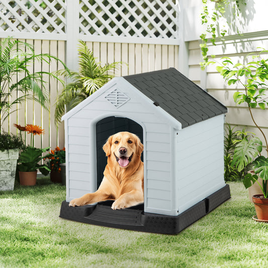 Dog House for Small Dogs Waterproof Plastic with Elevated Floor