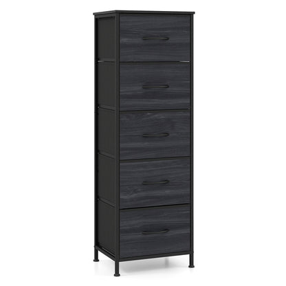 5-Drawer Fabric Dresser with Metal Frame for Bedroom Storage