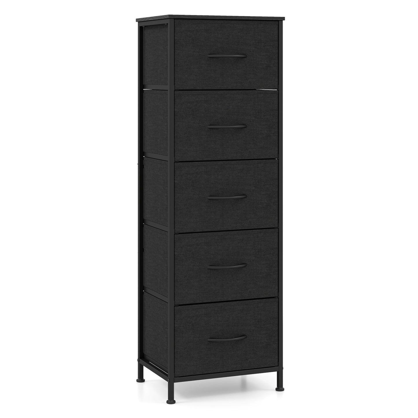 5-Drawer Fabric Dresser with Metal Frame for Bedroom Storage