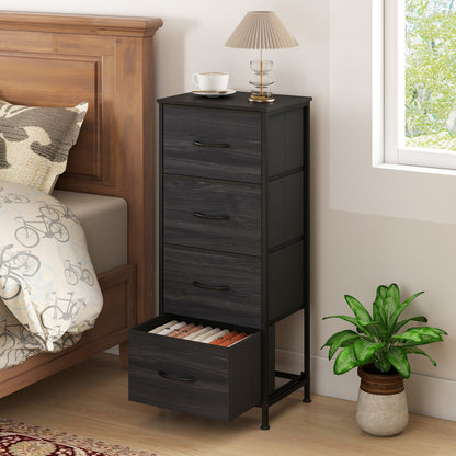 4-Drawer Fabric Dresser with Metal Frame