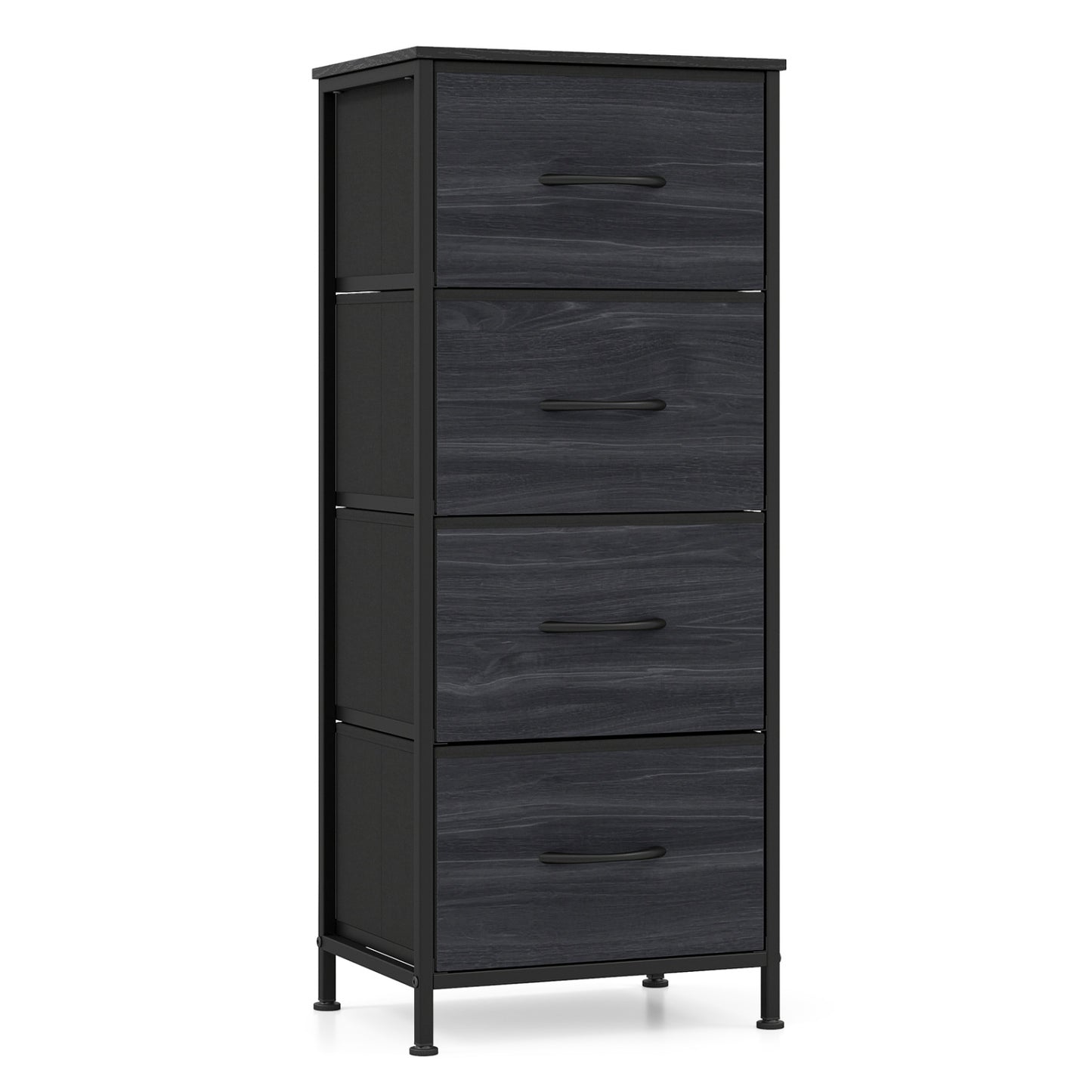 4-Drawer Fabric Dresser with Metal Frame