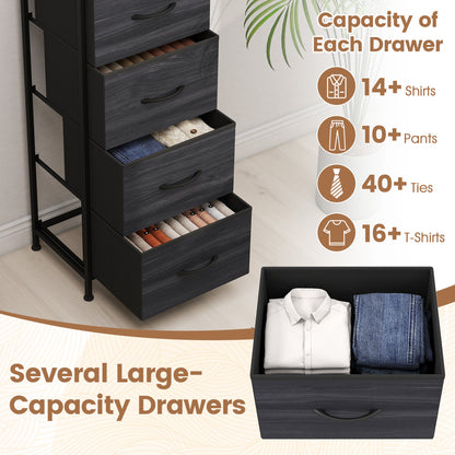 4-Drawer Fabric Dresser with Metal Frame