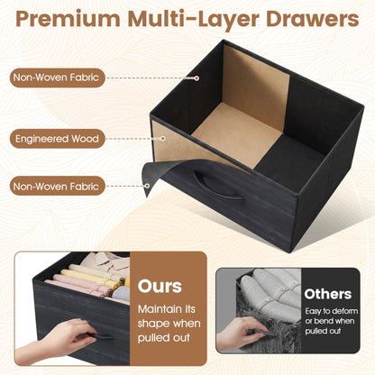4-Drawer Fabric Dresser with Metal Frame