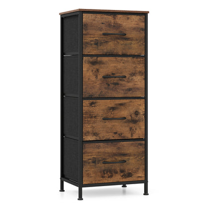 4-Drawer Fabric Dresser with Metal Frame