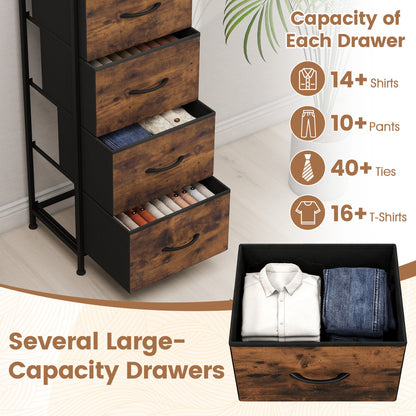 4-Drawer Fabric Dresser with Metal Frame