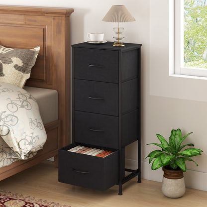 4-Drawer Fabric Dresser with Metal Frame