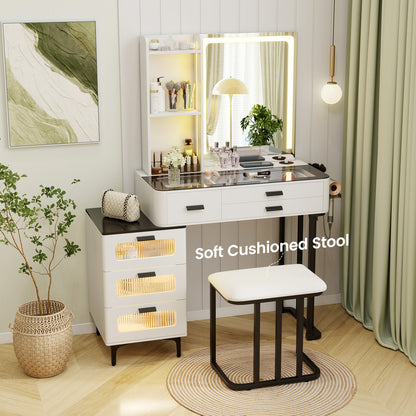 Round Marble Side Table with Stone Finish and Wooden Base for Small Spaces