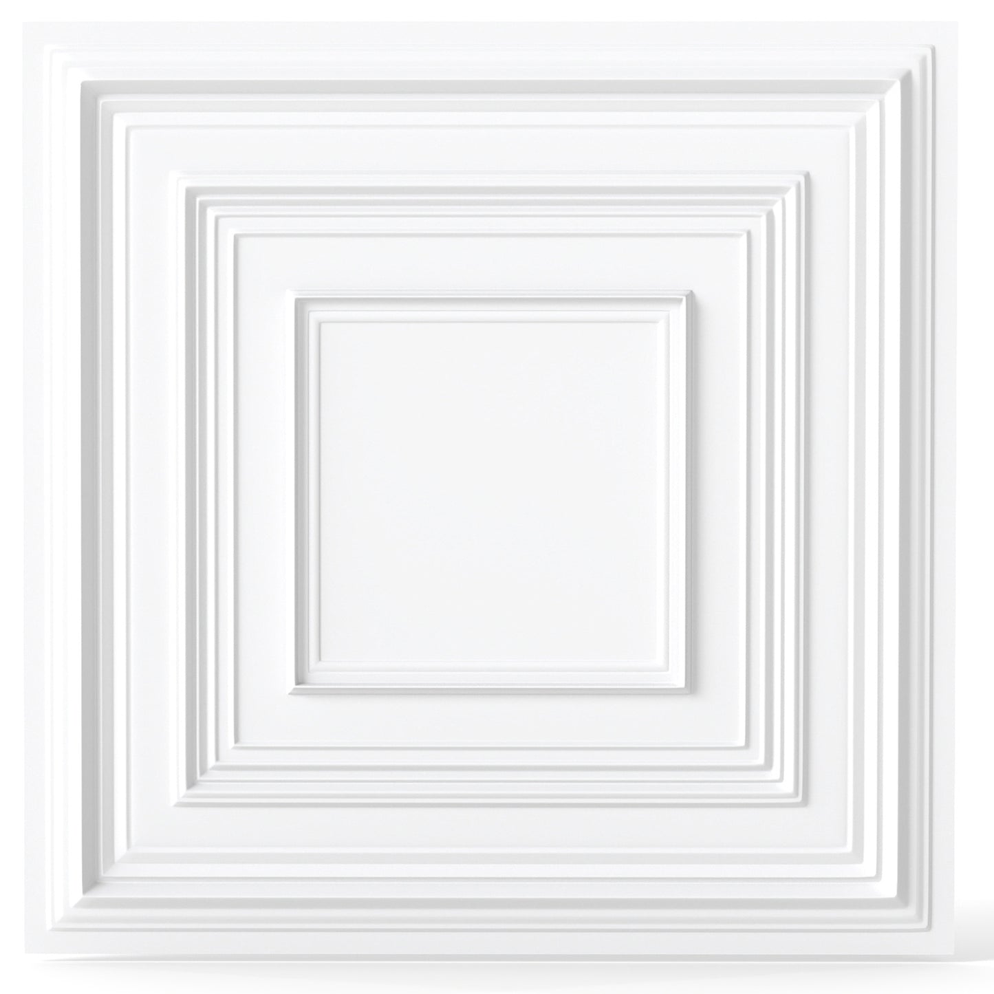 Drop Ceiling Tiles 24" x 24" PVC Ceiling Panels with 3D Decorative Patterns 12-Pack-White