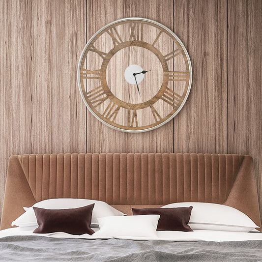 16-20 Inch Silent Wall Clock with Roman Numerals
