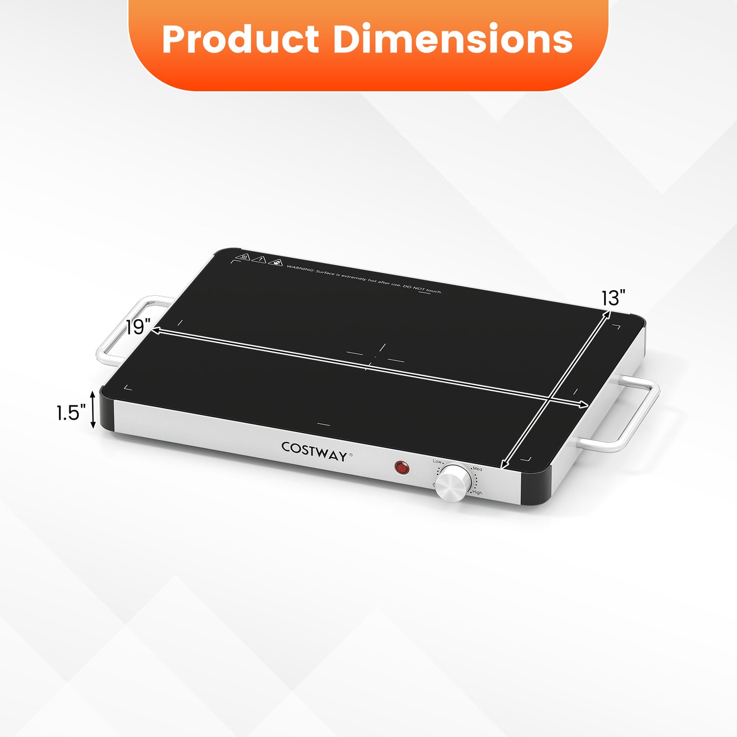 Electric Warming Tray Food Warmer with Adjustable Temperature Control