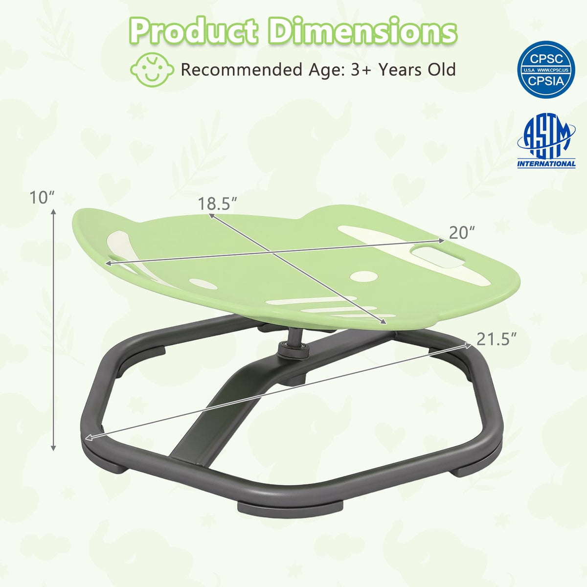 Elephant-Shaped Spinning Chair for Autistic and ADHD Kids