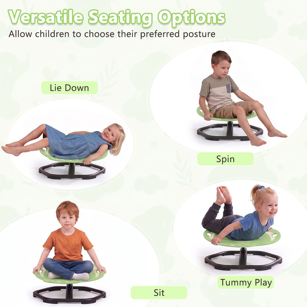 Elephant-Shaped Spinning Chair for Autistic and ADHD Kids