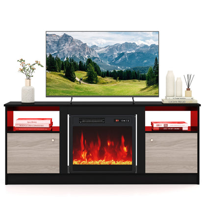 TV Stand Entertainment Center for 65" TVs with LED Lighting