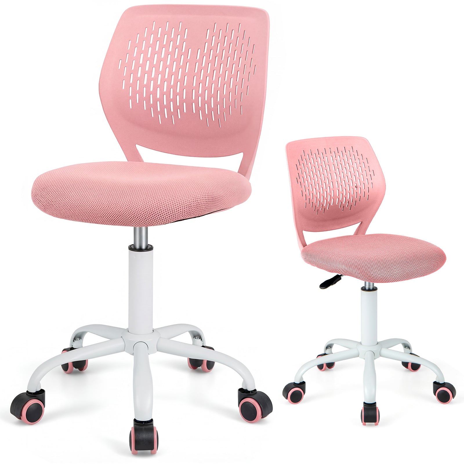 Ergonomic Children Study Chair with Adjustable Height-Light Pink - Light Pink