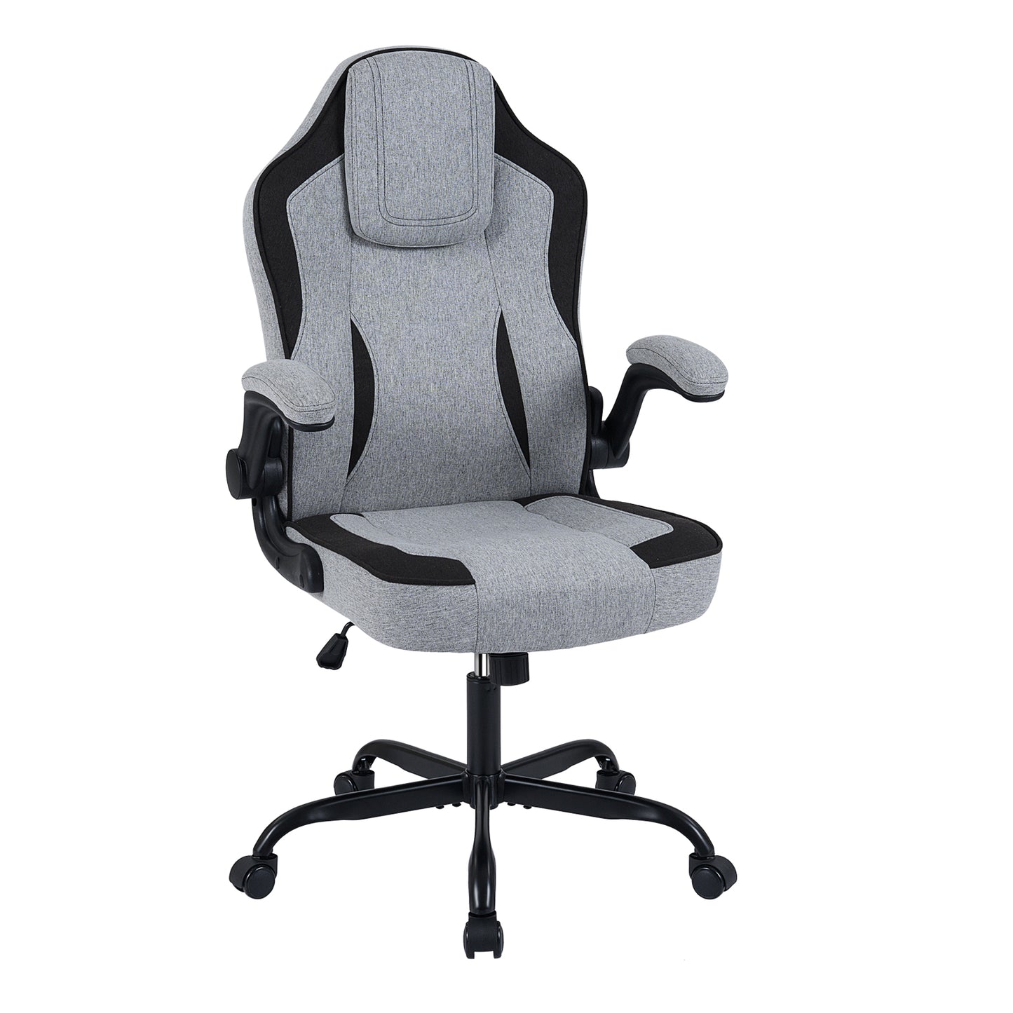 Ergonomic Computer Office Chair with 90¬∞ Flip-up Armrests-Gray