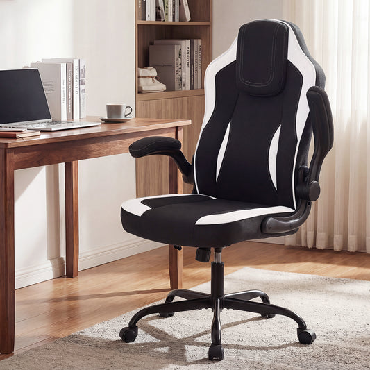 Ergonomic Computer Office Chair with 90¬∞ Flip-up Armrests-Black