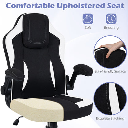 Ergonomic Computer Office Chair with 90¬∞ Flip-up Armrests-Black