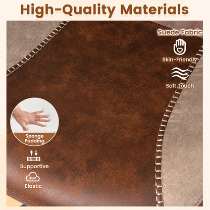 Ergonomic Office Chair Computer Desk Chair with 2D Headrest and Rocking Backrest-Brown