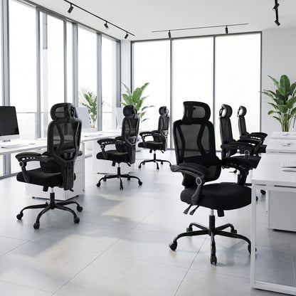 Ergonomic Mesh Office Chair with Lumbar Support & Headrest