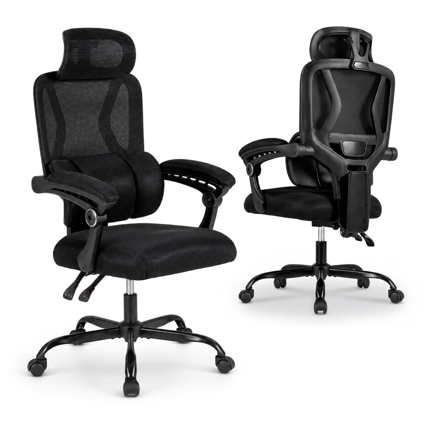Ergonomic Mesh Office Chair with Lumbar Support & Headrest