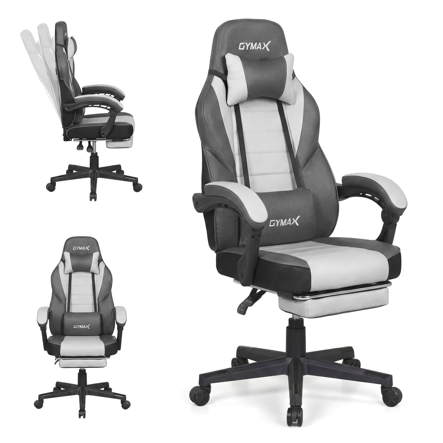 Ergonomic Video Game Chair with Headrest and Reclining Backrest