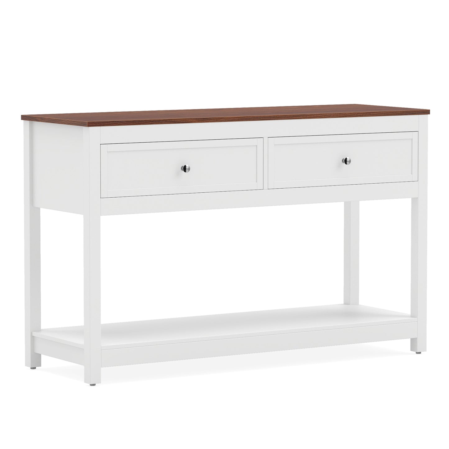 Console Table with 2 Drawers and Open Storage Shelf