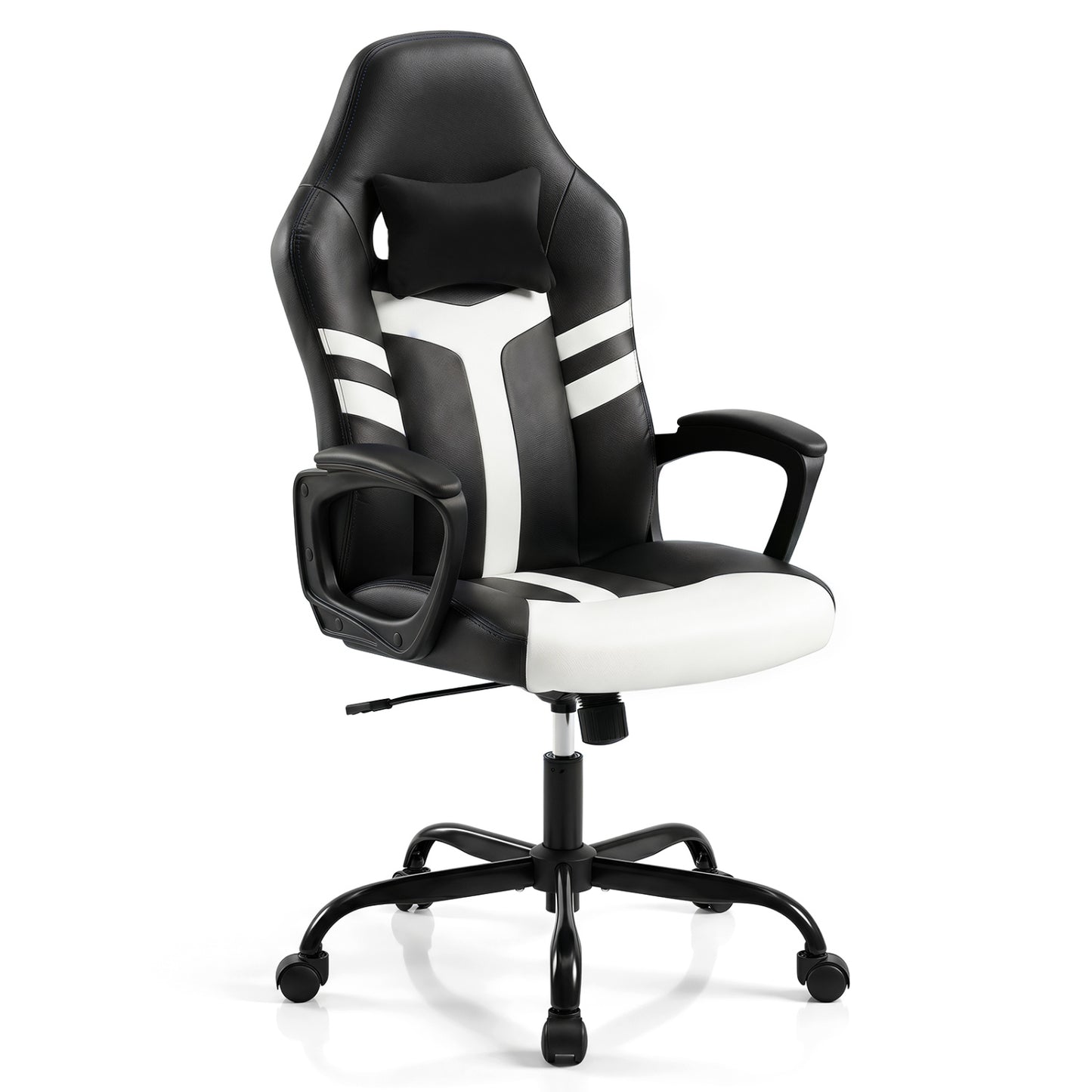 Ergonomic Gaming Chair with Removable Head Pillow & Rocking
