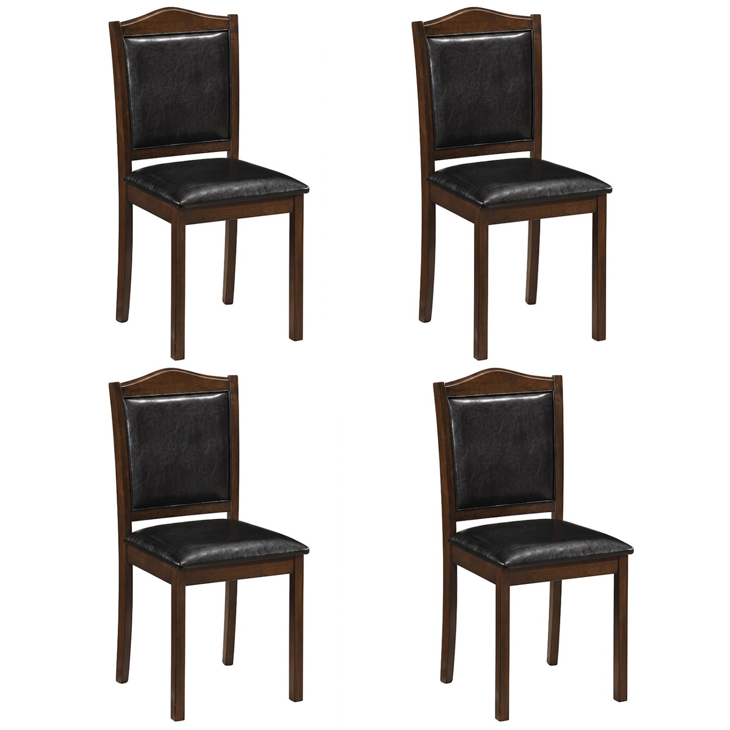 Dining Chairs Set of 4 Faux Leather Upholstered Farmhouse