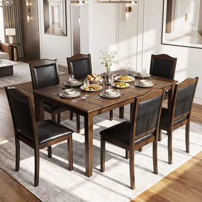 Dining Chairs Set of 4 Faux Leather Upholstered Farmhouse