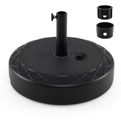 Fillable Umbrella Base 90 LBS Heavy Duty Sand Filled Round Market Umbrella Stand-Black