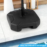17 Inch 88 LBS Heavy-Duty Fillable Umbrella Base with Handle