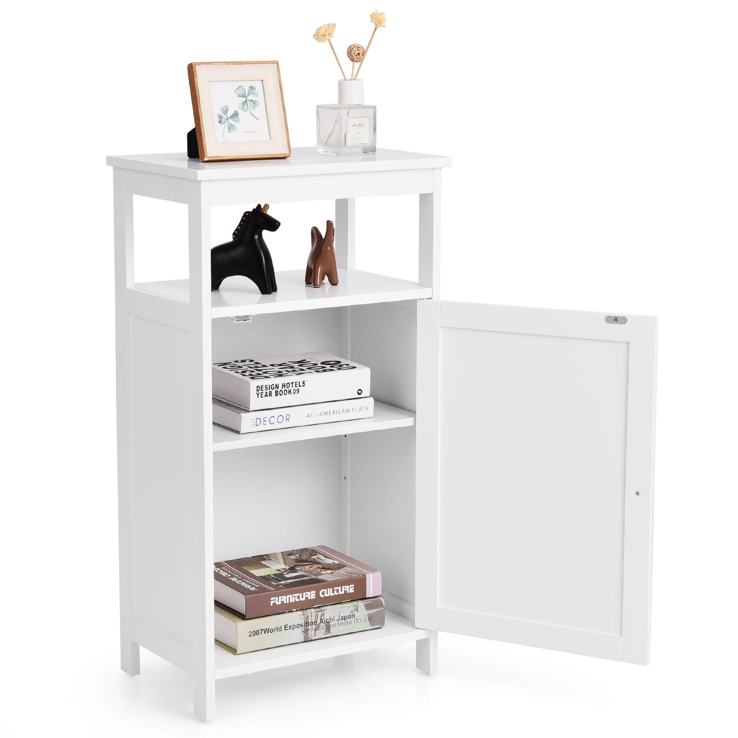 Floor Cabinet Multifunction Storage Rack Organizer Stand