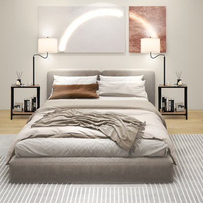 360¬∞ Rotatable Floor Lamp with End Table and USB Charging Ports