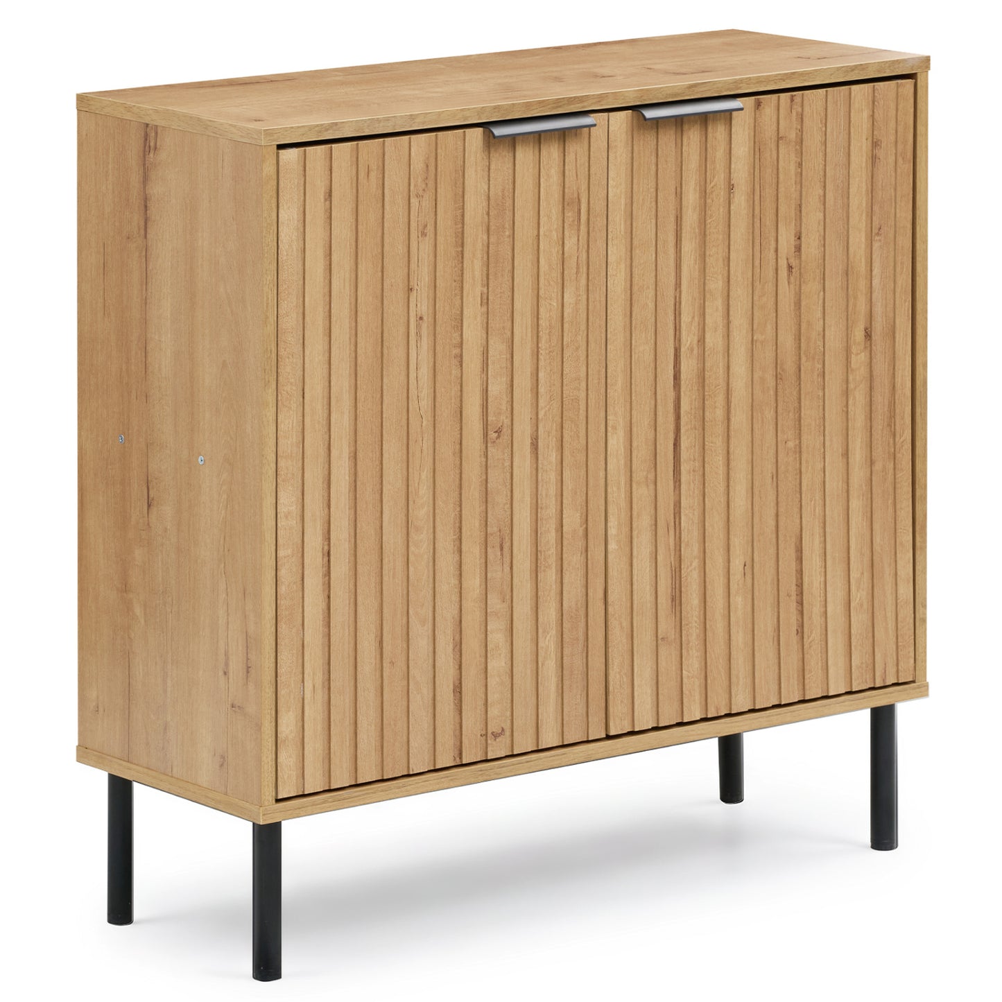 Fluted Buffet Cabinet with 2-Door Storage