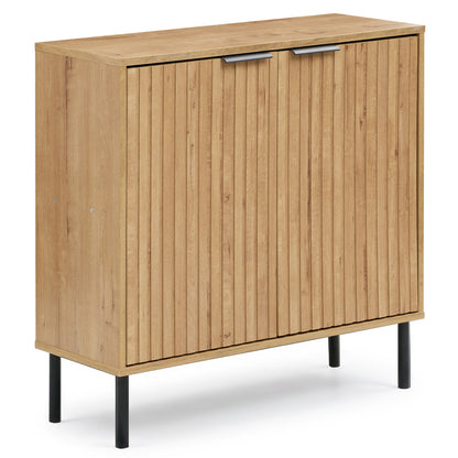 Fluted Buffet Cabinet with 2-Door Storage